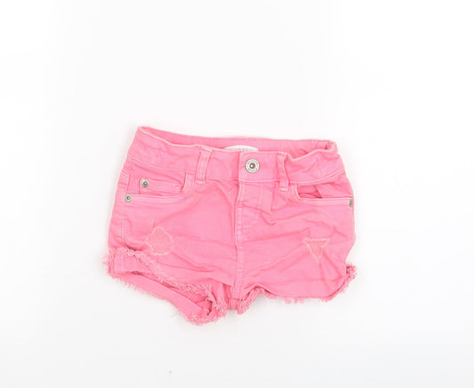 Blue Zoo Girls Pink  Denim Boyfriend Shorts Size 5 Years