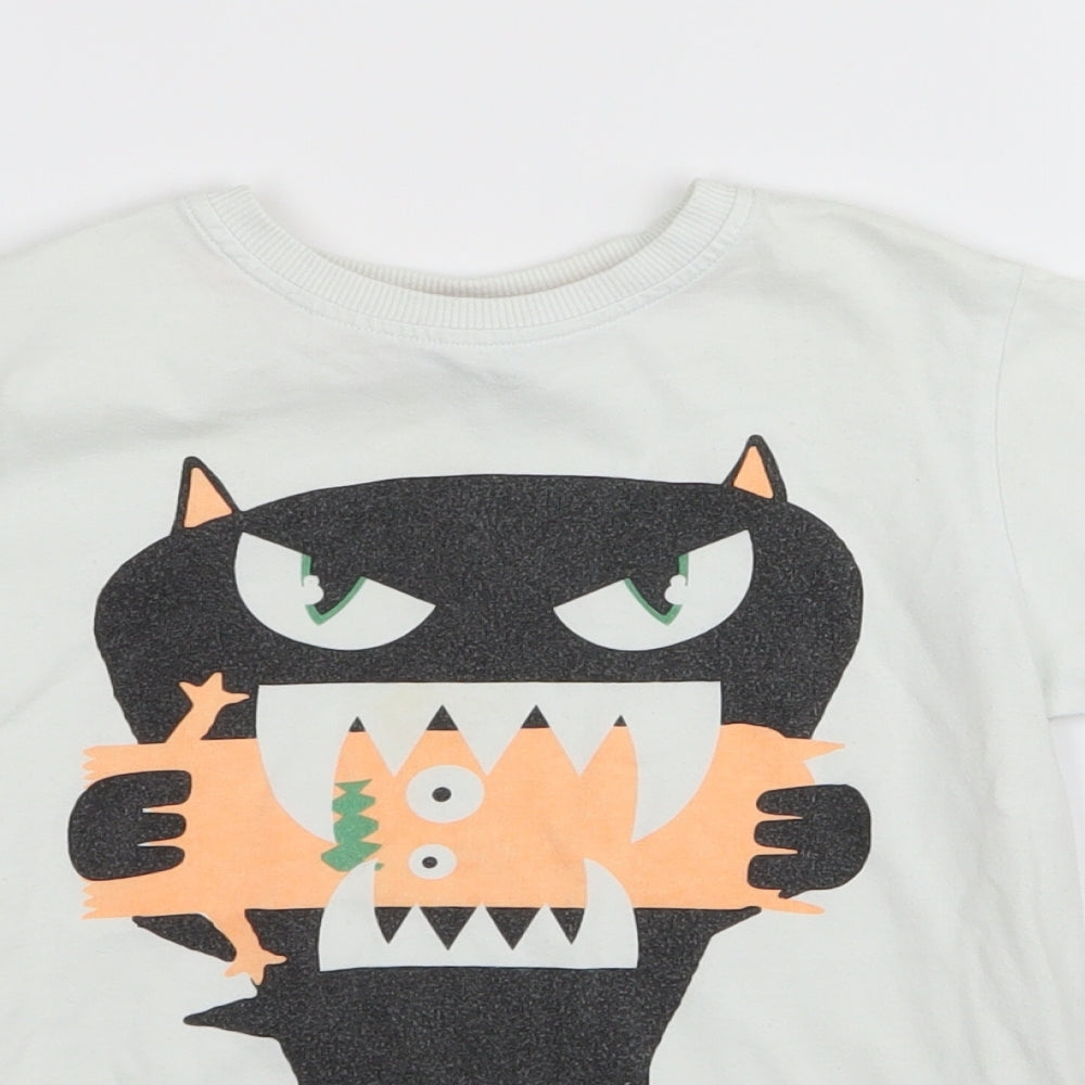 NEXT Girls White   Basic T-Shirt Size 6 Years