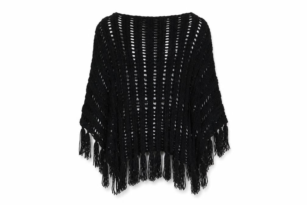 Front view of Oasis women’s black shawl/wrap