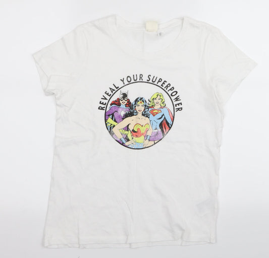 H&M Womens White   Basic T-Shirt Size 4