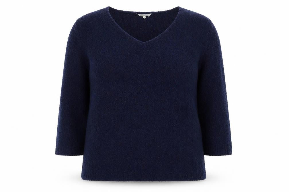 Front view of Peacocks women’s blue jumper, size XL
