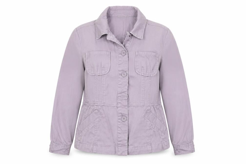 Front view of George women’s purple jacket, size UK 16