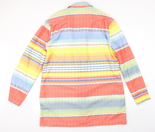 j.c fashion Womens Red Striped  Jacket Coat Size 4XL