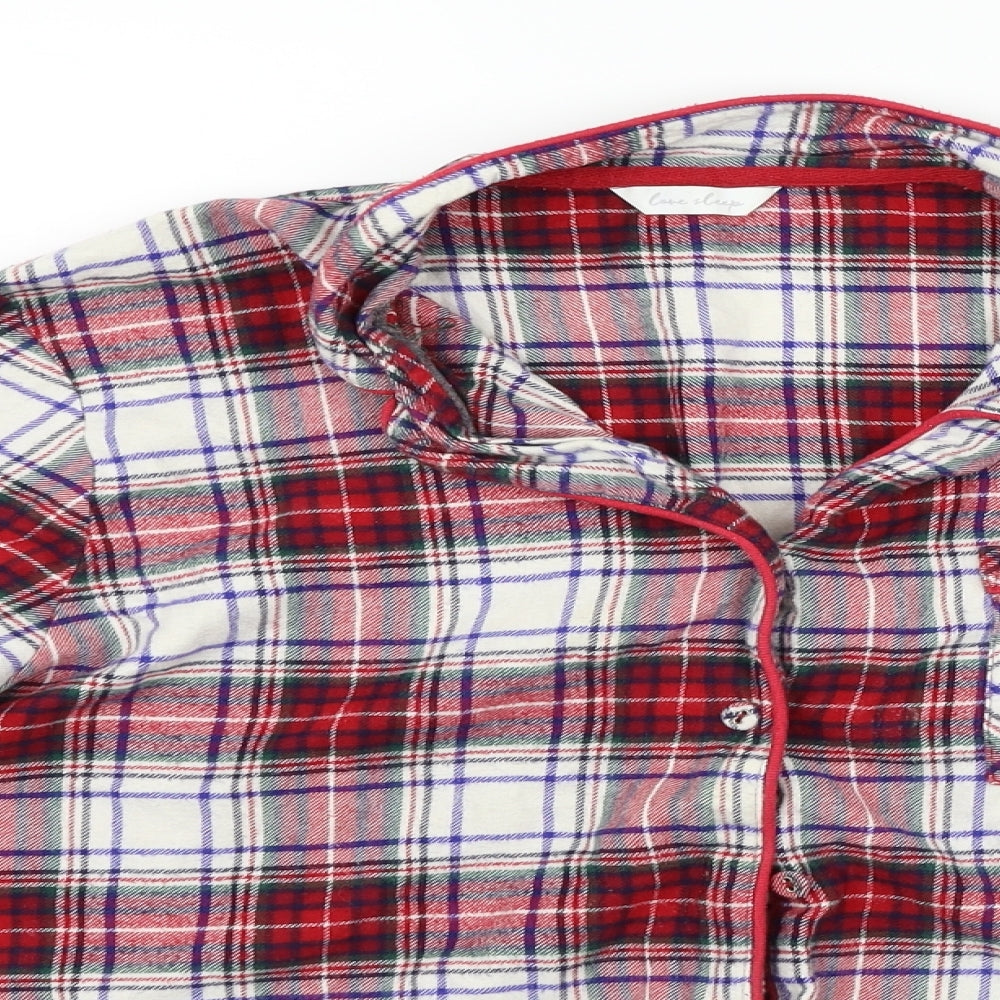 Marks and Spencer Womens Red Check  Basic Button-Up Size 12