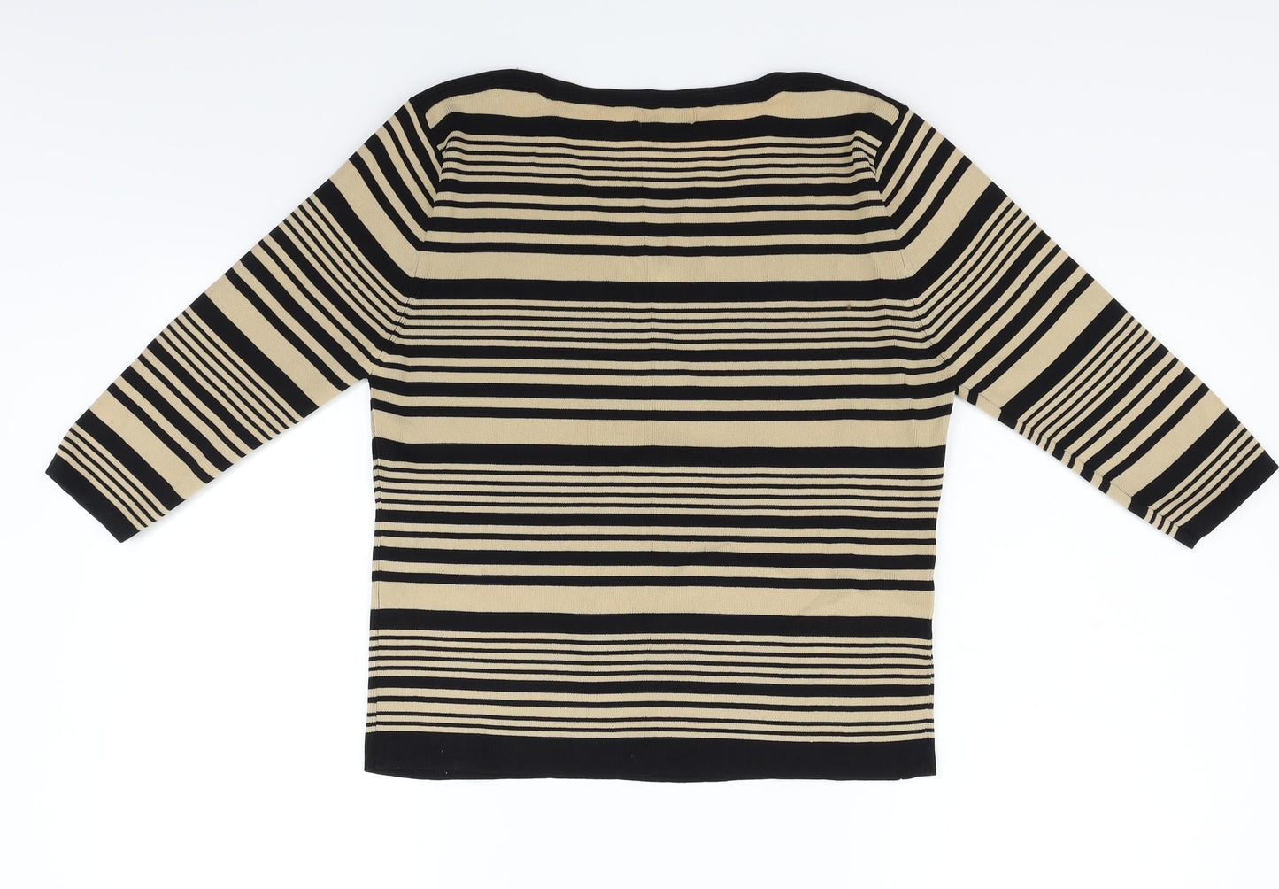 Bonmarché Womens Beige Striped  Pullover Jumper Size M