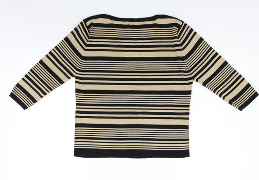 Bonmarché Womens Beige Striped  Pullover Jumper Size M