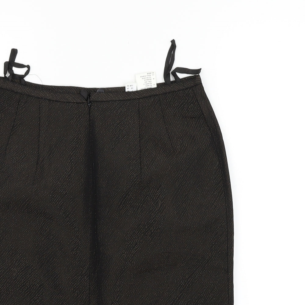 MADELENE Womens Black   Flare Skirt Size 14