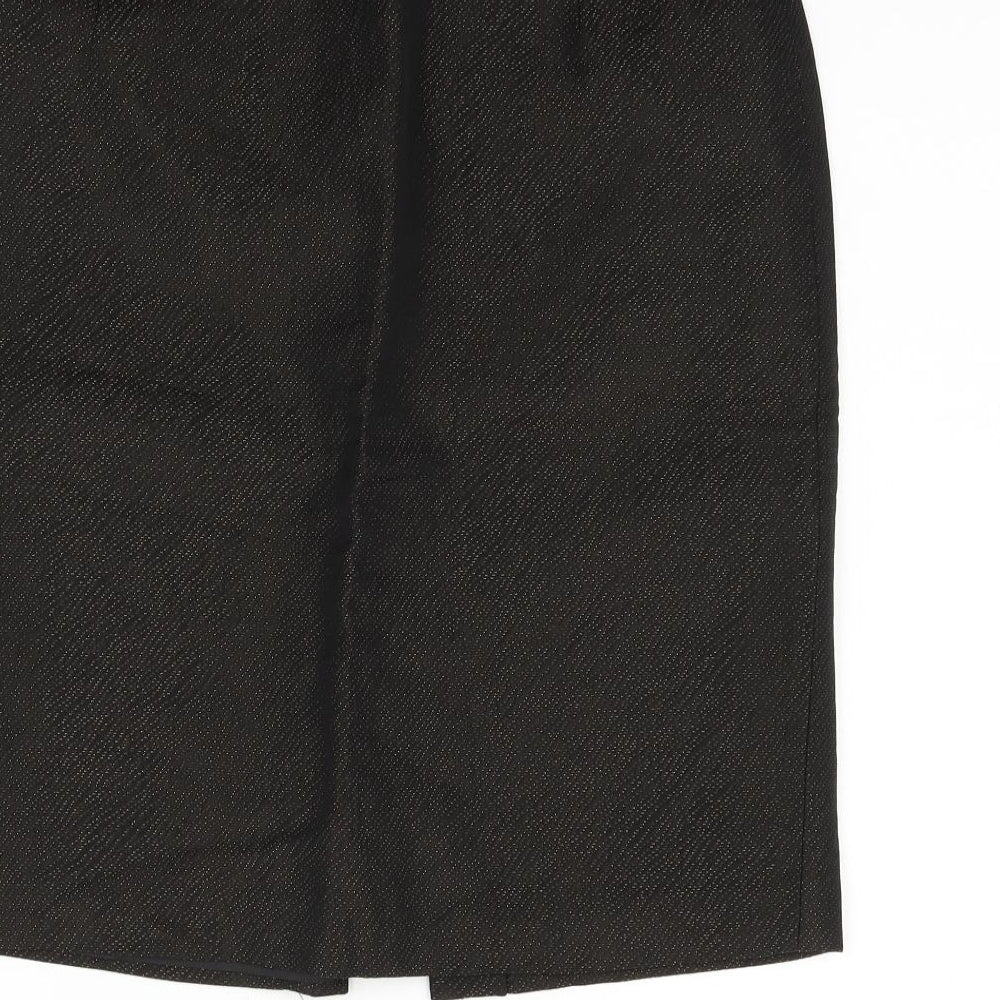 MADELENE Womens Black   Flare Skirt Size 14