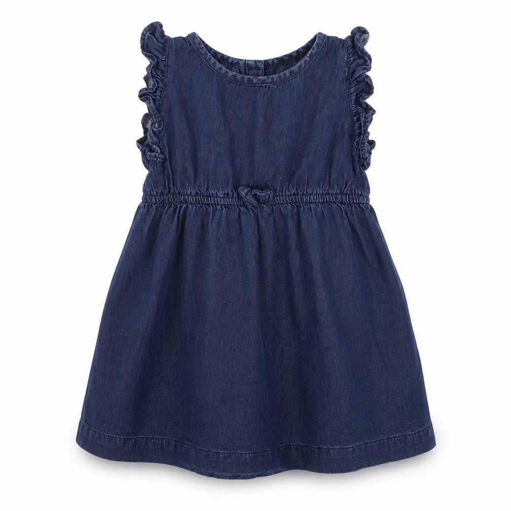 Essentials Girls Blue  Denim Skater Dress  Size 2 Years
