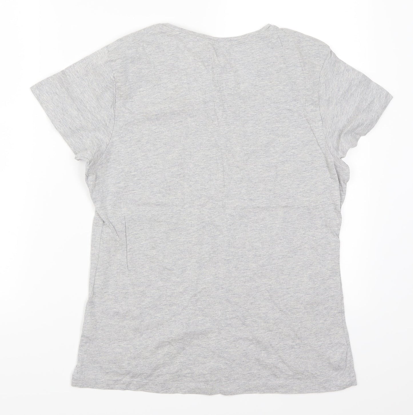 Primark Womens Grey Solid  Top Pyjama Top Size 10  - Believe in Yourself
