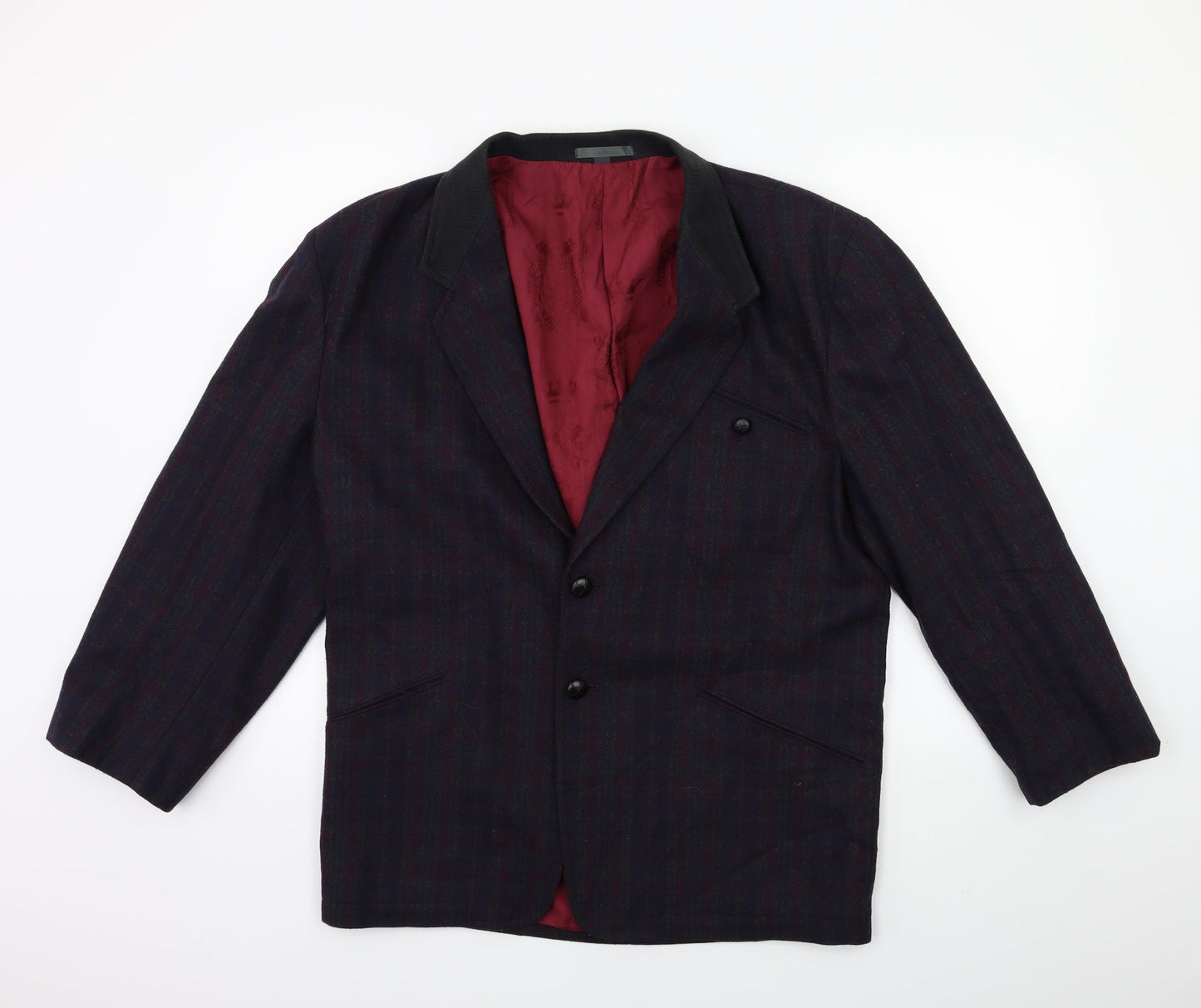 Preworn Mens Blue Striped  Jacket Suit Jacket Size 42
