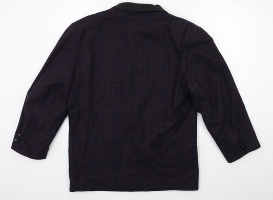 Preworn Mens Blue Striped  Jacket Suit Jacket Size 42