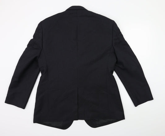 Marks and Spencer Mens Blue Striped  Jacket Suit Jacket Size 42