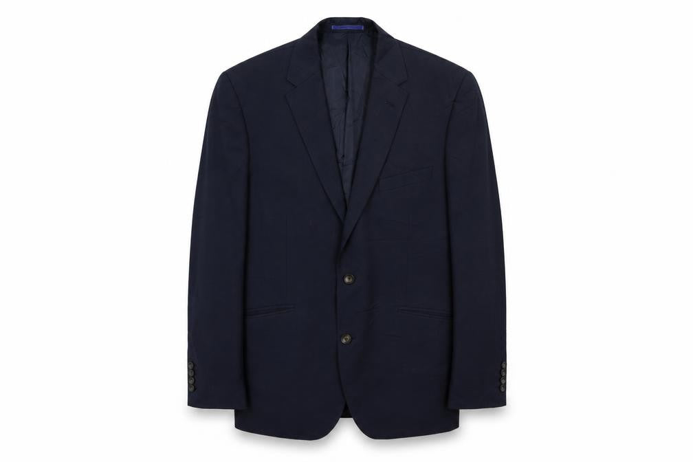 Front view of Marks & Spencer men’s blue jacket suit jacket, size 42