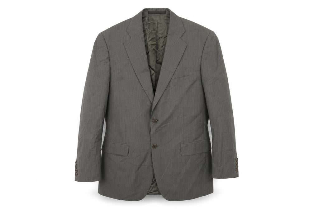 Front view of Marks & Spencer men’s grey jacket suit jacket, size 42