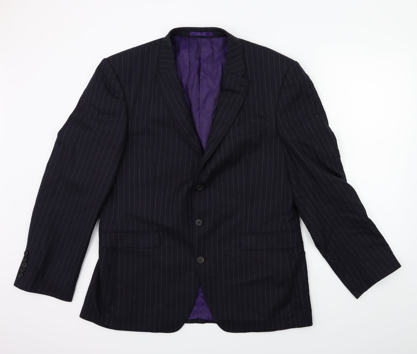 NEXT Mens Blue Striped  Jacket Suit Jacket Size 42