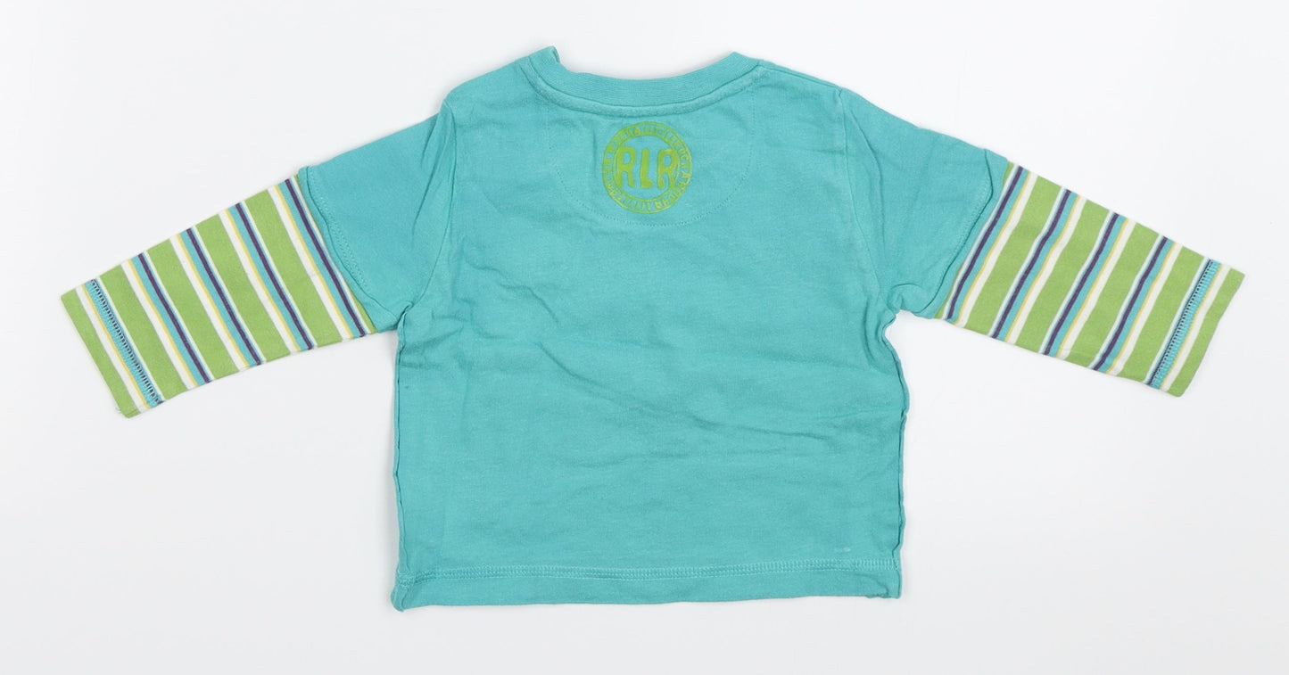 Rocha Little Rocha Boys Green   Basic T-Shirt Size 3-6 Months