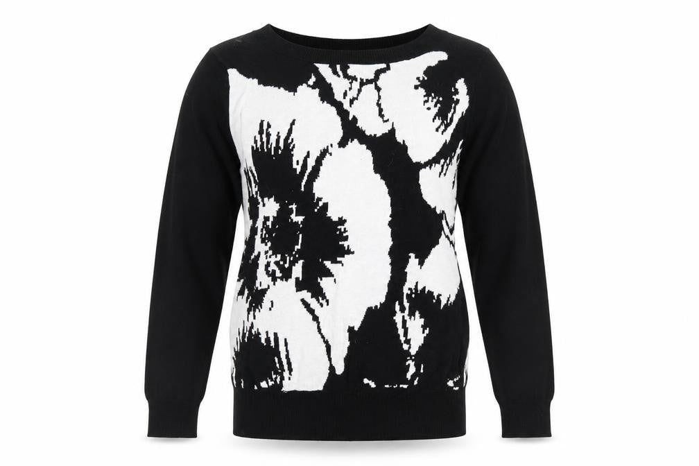 Front view of Peacocks women’s black jumper, size UK 10