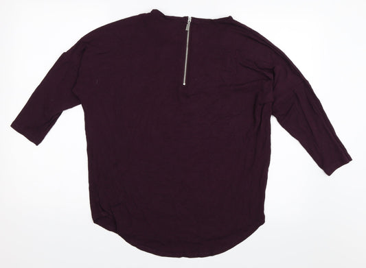 Select Womens Purple   Basic T-Shirt Size 12