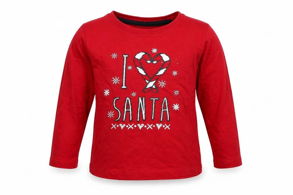 Primark Girls Red   Basic T-Shirt Size 12-18 Months  - christmas