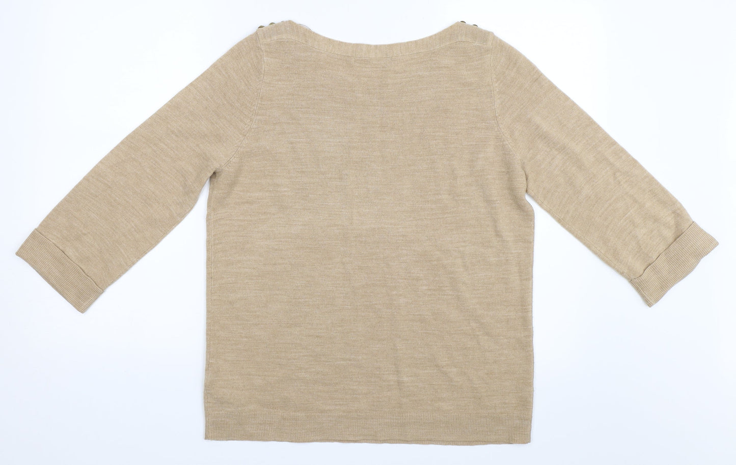 Marks and Spencer Womens Beige   Pullover Jumper Size 16