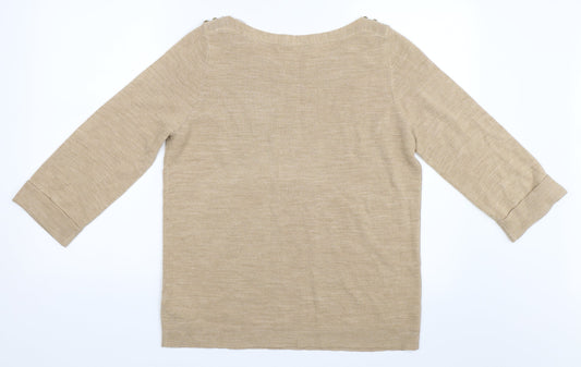 Marks and Spencer Womens Beige   Pullover Jumper Size 16