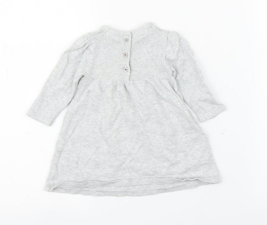 M&S Girls Grey   A-Line  Size 0-3 Months
