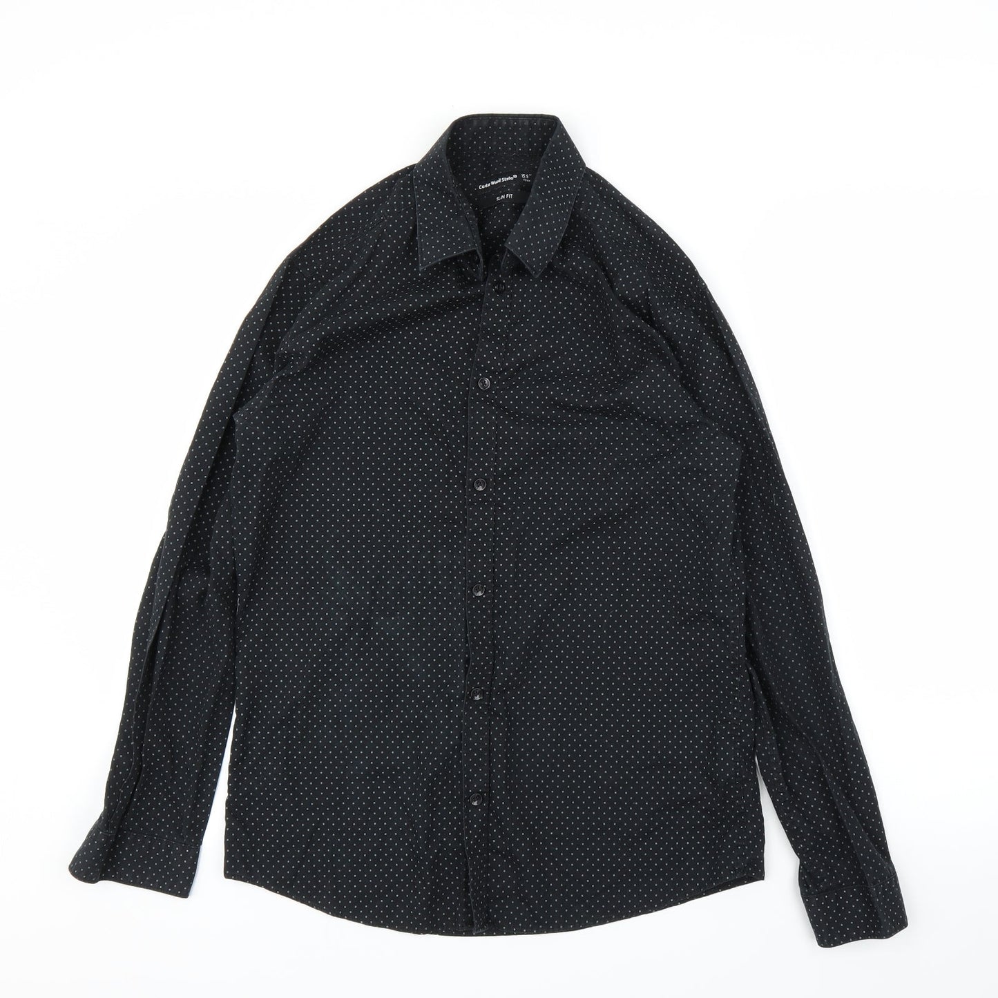 Cedar Wood State Mens Black    Button-Up Size 15