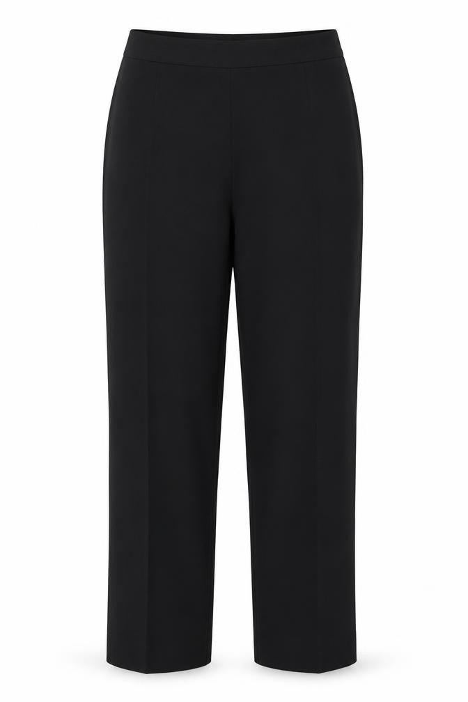 Front view of Felisa women’s black trousers, size UK 12, 26-inch leg
