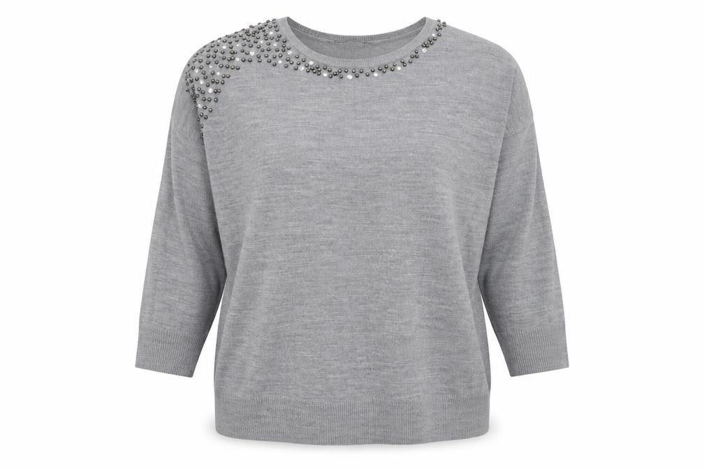 Dorothy Perkins Womens Grey  Knit Pullover Jumper Size 20