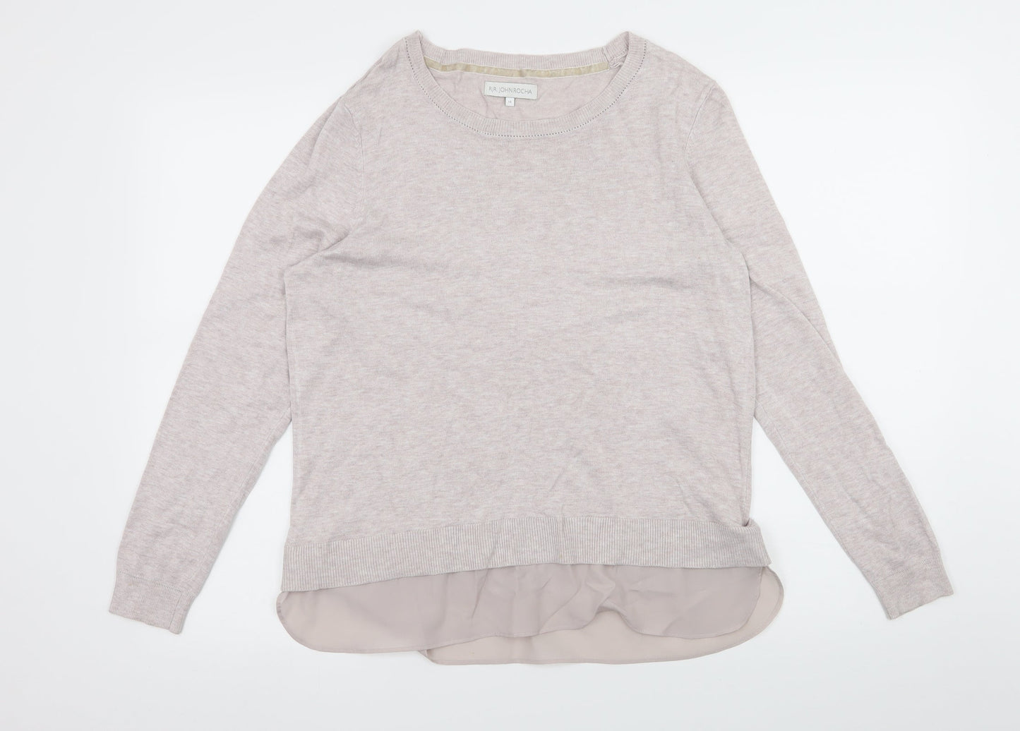 RJR.John Rocha Womens Pink  Knit Pullover Jumper Size 14
