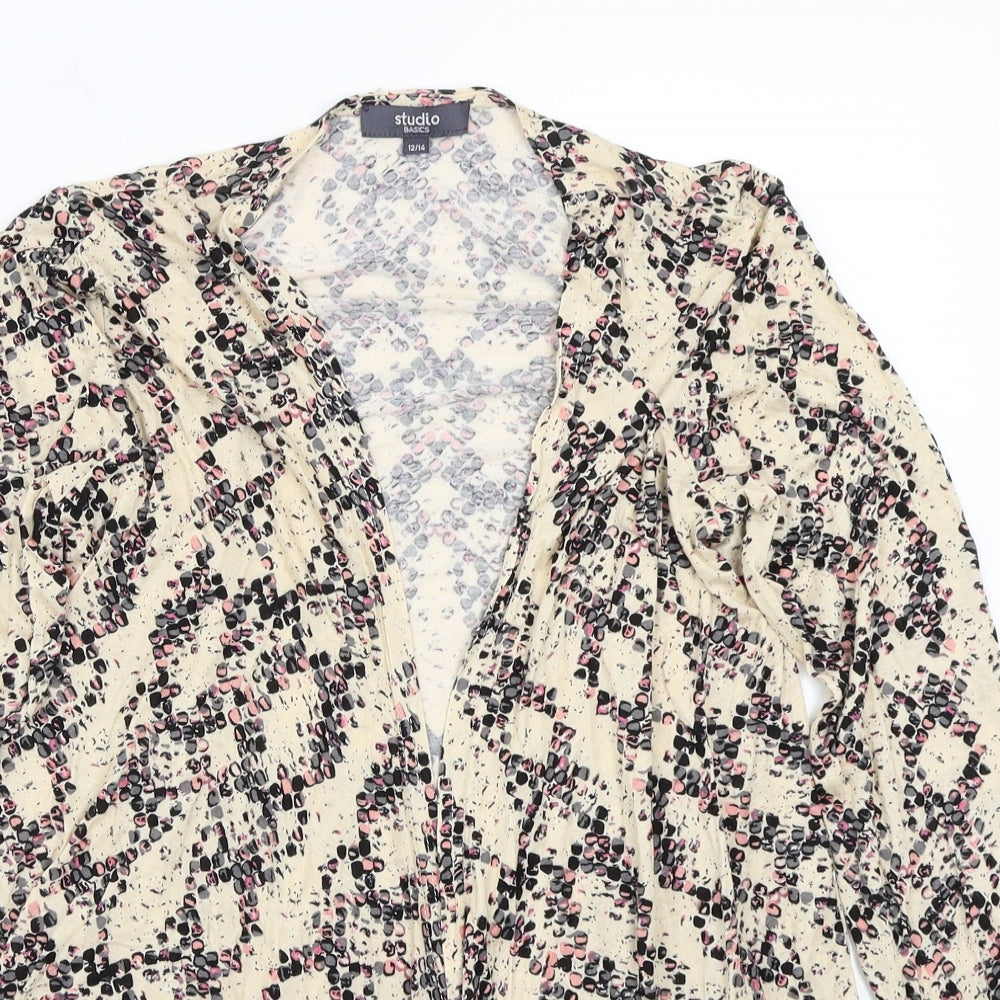 Studio Womens Blue Floral  Cardigan Jumper Size 14