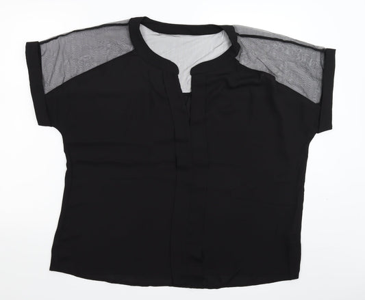 Emery Rose Womens Black   Basic Blouse Size XL