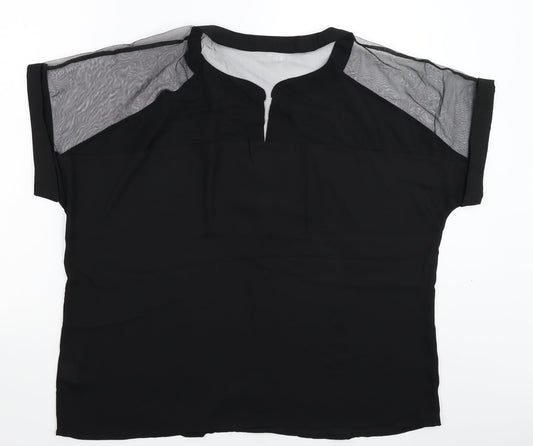 Emery Rose Womens Black   Basic Blouse Size XL