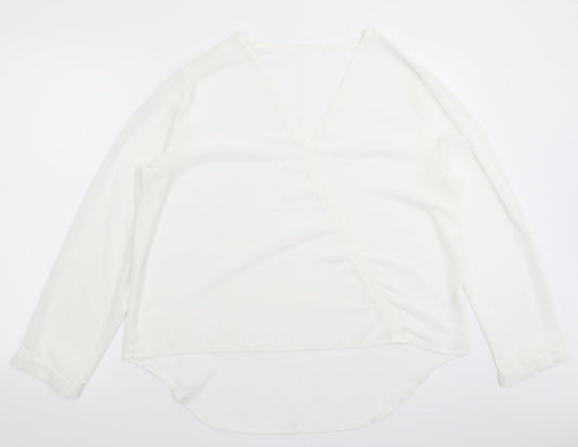 Preworn Womens White   Basic Blouse Size 4XL