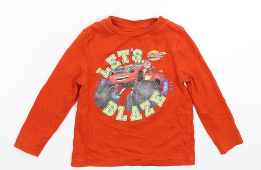 George Boys Orange   Basic T-Shirt Size 18-24 Months