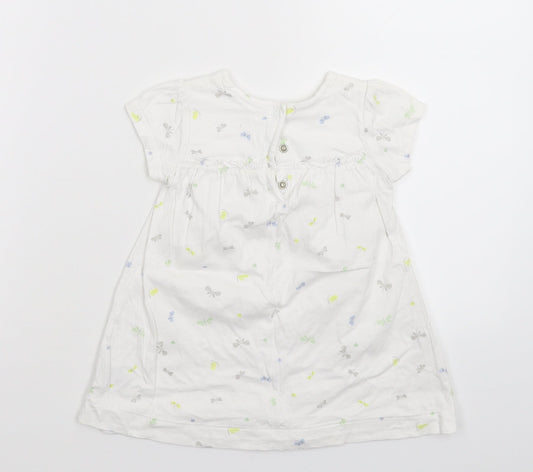 Merc Girls White   T-Shirt Dress  Size 12 Months