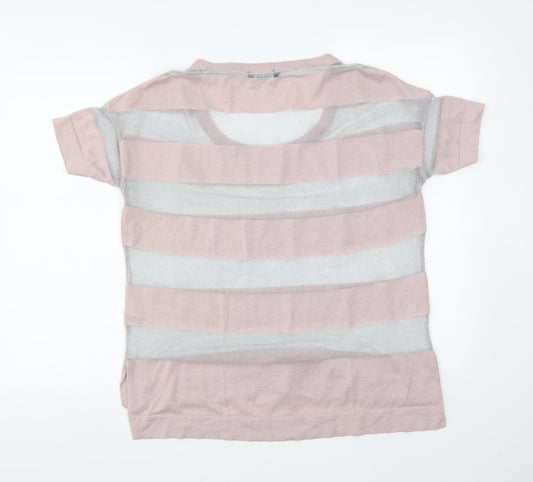 Dorothy Perkins Womens Pink Striped  Pullover Jumper Size 10