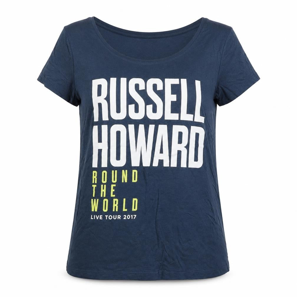 Preworn Womens Blue   Basic T-Shirt Size M  - Russell Howard