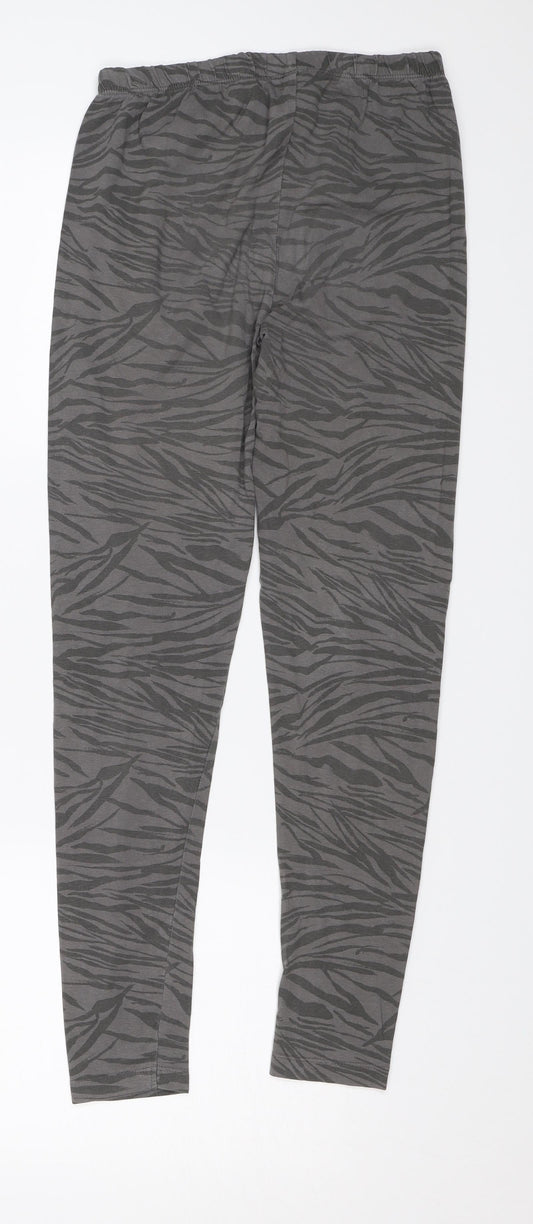 TU Girls Grey Animal Print  Jegging Trousers Size 12 Years