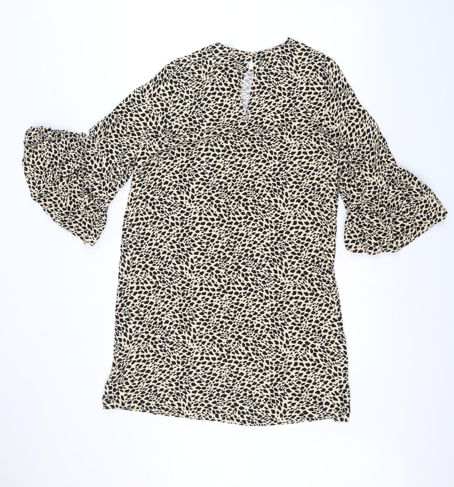 H&M Womens Brown Animal Print  Basic T-Shirt Size 8