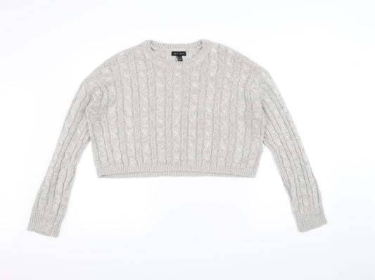 New Look Womens White  Knit Pullover Jumper Size L