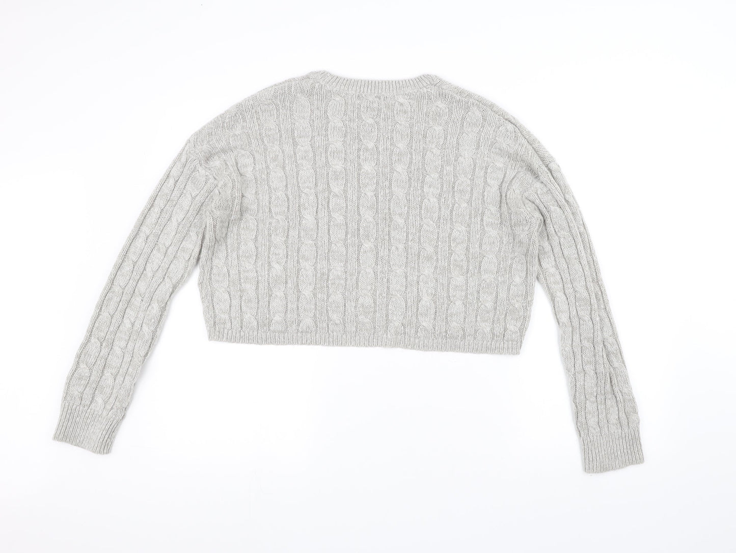 New Look Womens White  Knit Pullover Jumper Size L