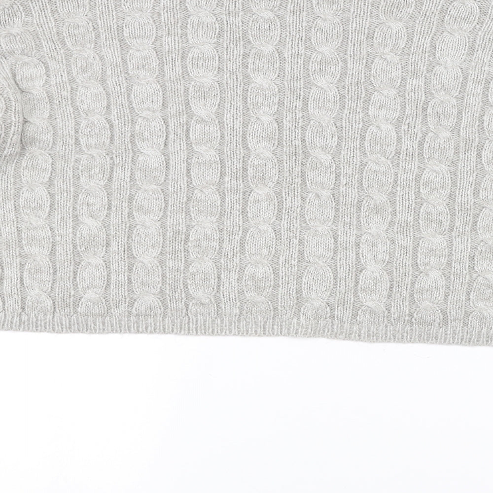 New Look Womens White  Knit Pullover Jumper Size L