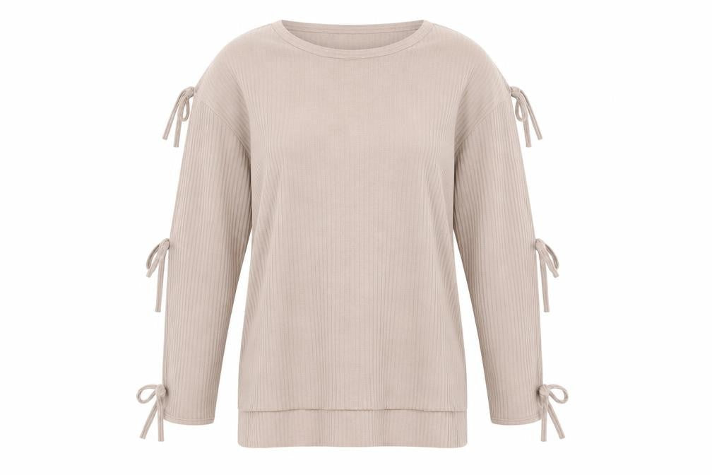 Front view of Boohoo women’s brown jumper, size UK 14