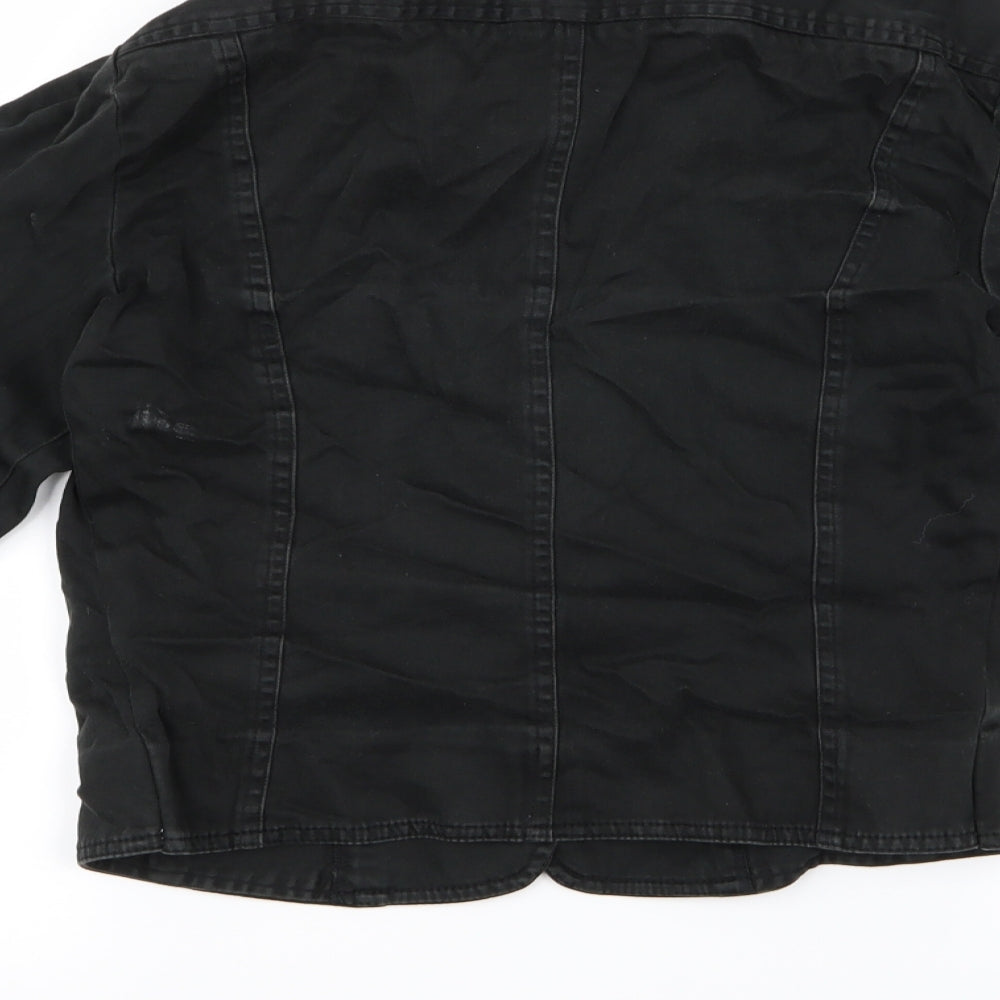 bay Womens Black   Biker Coat Size M