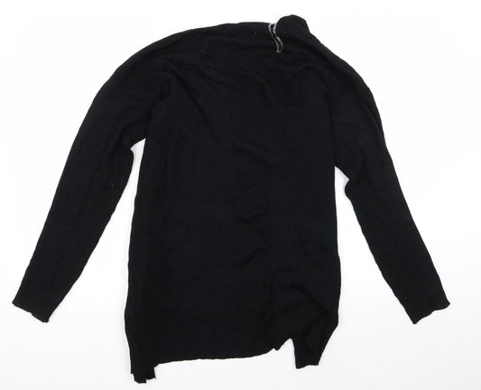 Select Womens Black  Rayon Cardigan Jumper Size 14