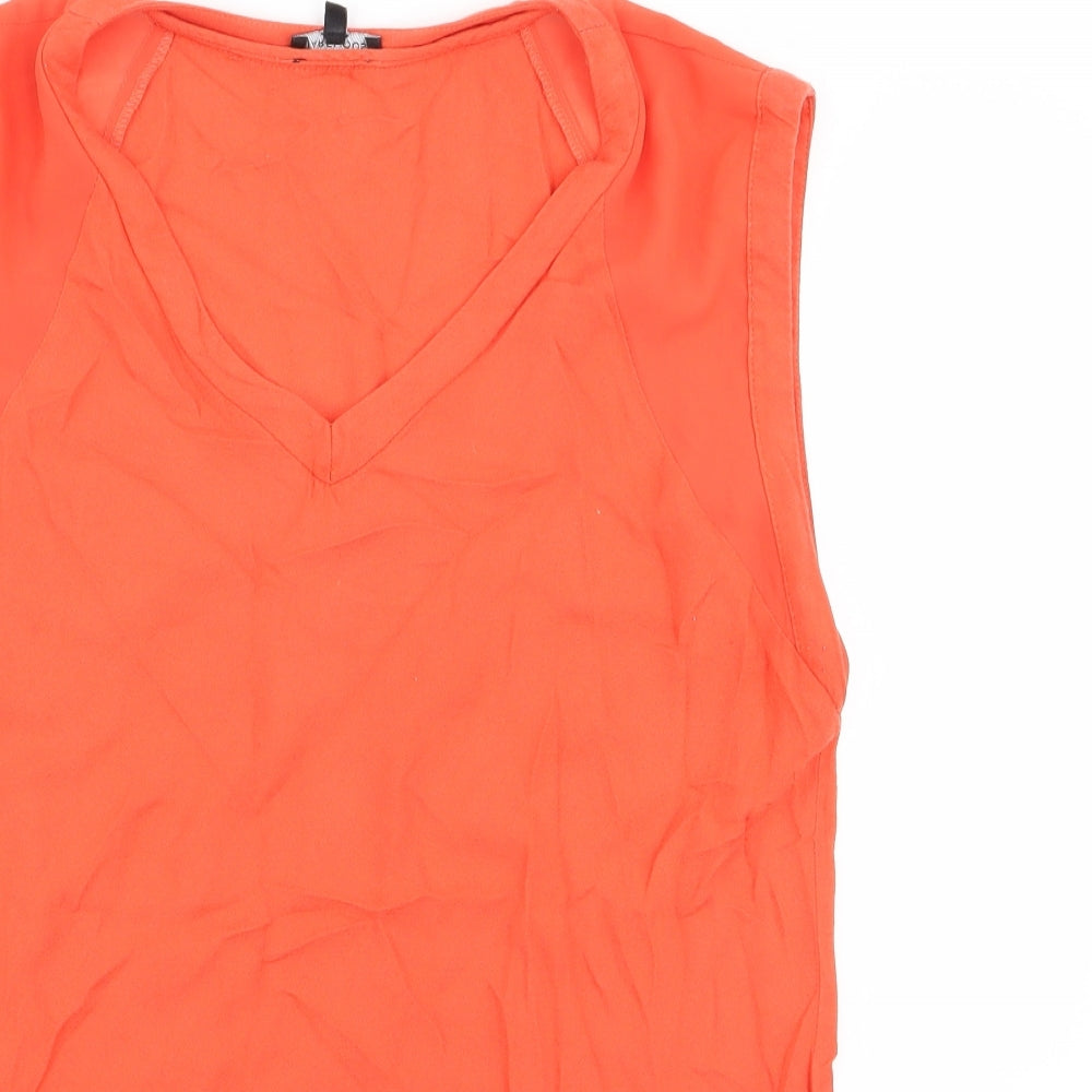 Warehouse Womens Orange   Basic Blouse Size 10