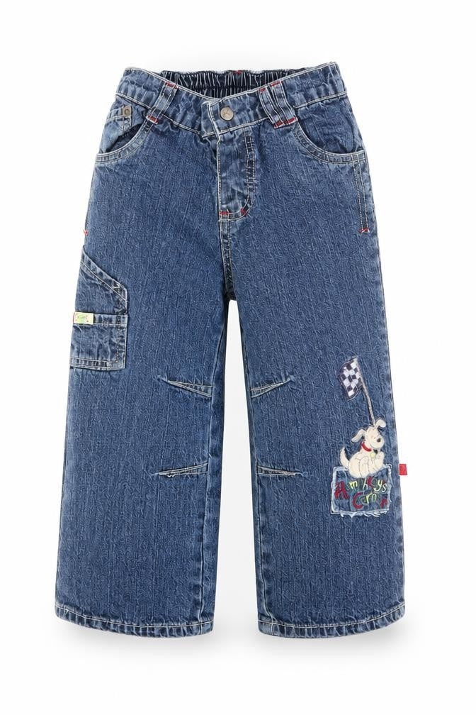 Front view of m Baby Blue Snow Pants Jeans, size 18, Months