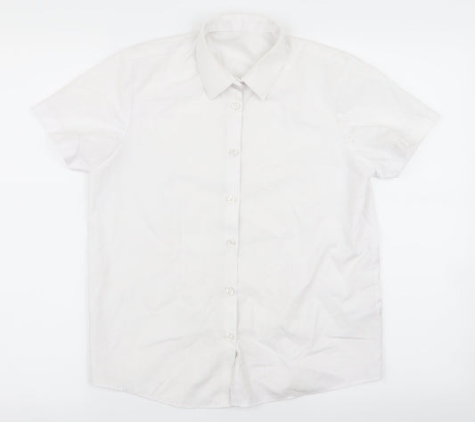 gerge Girls White   Basic Button-Up Size 12 Years